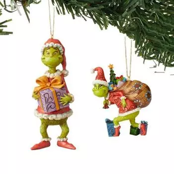 Рождественская кукла, украшения, симпатичная смоляная рождественская елка, подвесное украшение, зимняя домашняя праздничная фигурка для вечеринки 1