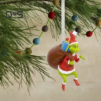 Рождественская кукла, украшения, симпатичная смоляная рождественская елка, подвесное украшение, зимняя домашняя праздничная фигурка для декора вечеринки 1
