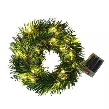 Рождественская лампа-лоза своими руками Зеленая рождественская атмосфера Ротанг Искусственная сосна Декор 3m/30 light