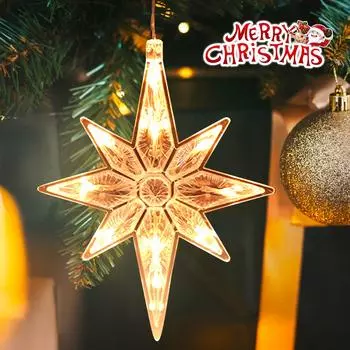 Рождественская лампа на присоске Украшение Украшение Рождественской сцены Макет Рождественского Светильника Окно One Size