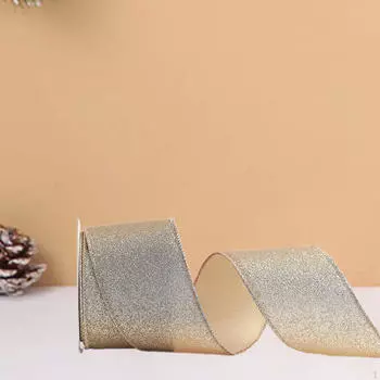 Рождественская лента DIY Рождественское украшение Гибкий блеск 2,5 дюйма в ширину для поделок праздничные принадлежности