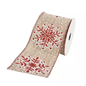 Рождественская лента для поделок и упаковки подарков 50 ярдов 2,5 дюйма Letter