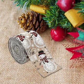 Рождественская лента своими руками модная подарочная упаковка многоцелевая рождественская Snowman