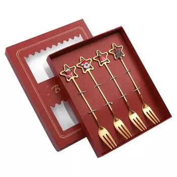 Рождественская ложка из нержавеющей стали, кофейная ложка, суп, сахар, десерт, чайные ложки, вилка, кухонная посуда One Size