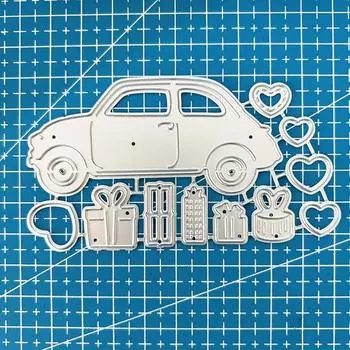 Рождественская машина Металлические режущие штампы Трафареты Вырубка для DIY Скрапбукинга Альбома Бумажной Карты Тиснения Поделок A