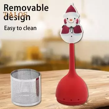 Рождественская мешалка для чая с мелкой сеткой, эффективное разделение, нержавеющая сталь, полезное ситечко для чая с рисунком рождественской елки, клетка для специй для супа