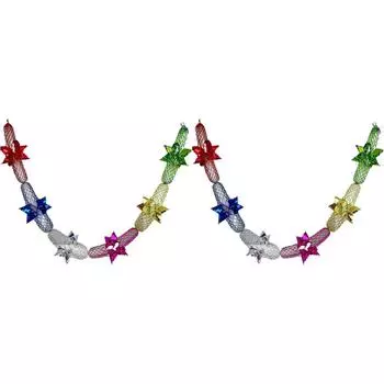 Рождественская металлическая фольга гирлянда фестиваль подвесные мишурные потолочные украшения