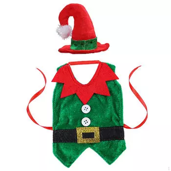Рождественская многоразовая одежда для винных бутылок, праздничный чехол для украшения дома в виде эльфа Men Apron