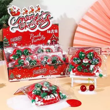 Рождественская мягкая игрушка-лапка для кошек, милая игрушка для снятия стресса с медленным отскоком, декомпрессионная игрушка для снятия стресса с помощью щипков и рождественского подарка, мягкая игрушка-коготь для кошек