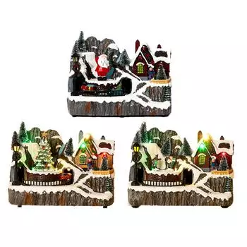 Рождественская музыкальная композиция «Домик поезда» Светящееся украшение для камина в гостиной