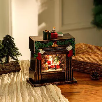 Рождественская музыкальная настольная статуэтка в виде снежного шара с завихрением Golden snowman