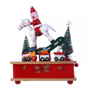 Рождественская музыкальная шкатулка, центральный элемент стола, коллекционное рождественское украшение, аксессуары для украшения дома