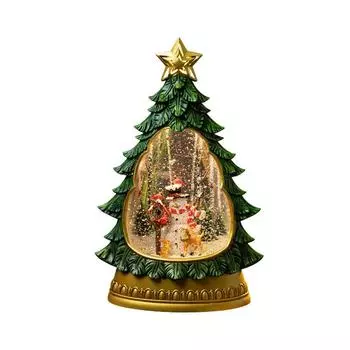 Рождественская музыкальная шкатулка из смолы, хрустальный шар, праздничные подарки, игрушки, украшения, поделки, музыкальная шкатулка, детские подарки