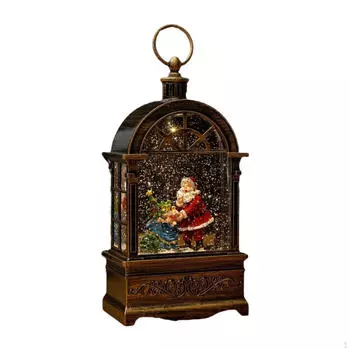 Рождественская музыкальная шкатулка настольная фигурка фонарь портативное украшение освещенное для A