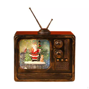 Рождественская музыкальная шкатулка с подсветкой, снежный шар, настольное украшение, ночь, Рождество style B