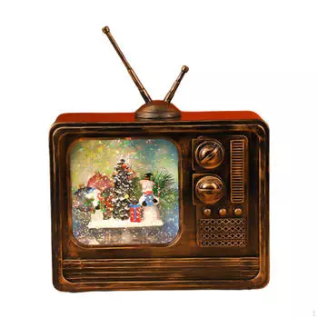 Рождественская музыкальная шкатулка с подсветкой USB винтажное украшение для