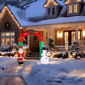 Рождественская надувная арка Рождественский декор 2,5 м с подарком Санта-Клаусу надувная кукольная арка