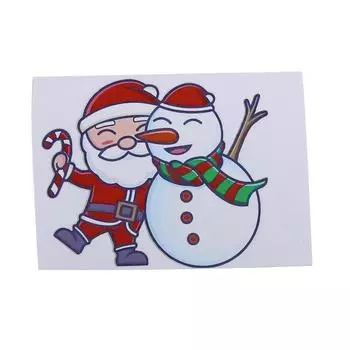 Рождественская наклейка на автомобиль Санта-Клаус Лось Мультфильм Кузов автомобиля Авто Стекло Зеркало Окно Стена Украшения Статические наклейки Style 4