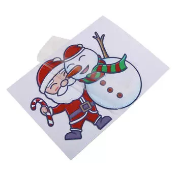 Рождественская наклейка на автомобиль Санта-Клаус Лось Мультфильм Кузов автомобиля Авто Стекло Зеркало Окно Стена Украшения Статические наклейки Style 4