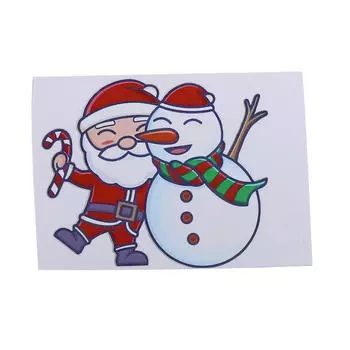 Рождественская наклейка на автомобиль Санта-Клаус Лось Мультфильм Кузов автомобиля Авто Стекло Зеркало Окно Стена Украшения Статические наклейки Style 4