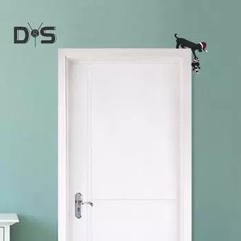 Рождественская наклейка на дверь, забавный мультяшный снеговик, Санта-Клаус, олень, деревянная дверная рама, угловой знак для домашней вечеринки B