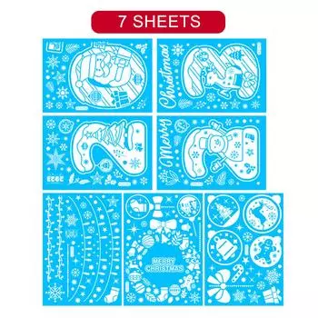 Рождественская наклейка на витрину магазина самоклеящаяся с рисунком Санты и лося наклейки для ванны Декор D 2