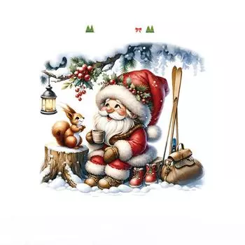 Рождественская настенная наклейка наклейка на украшение оконного стекла наклейка на Новый год наклейка старик лось снеговик настенная наклейка 1PC