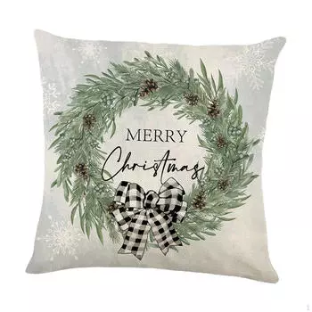 Рождественская наволочка, декоративная моющаяся наволочка для подушки Style A