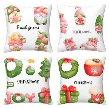 Рождественская наволочка для дома, праздничное украшение, подушка с принтом, наволочка, подушка, рождественская подушка 40x40cm