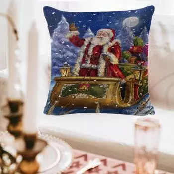 Рождественская наволочка для подушки Санта-Клаус Наволочка Минималистская Современная Универсальная