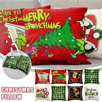 Рождественская наволочка, Рождественское праздничное украшение, украшение для дома, наволочка 45x45см One Size