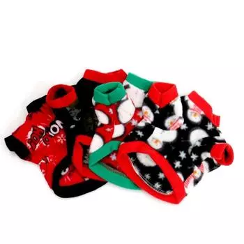 Рождественская одежда для собак, для маленьких собак, для щенков и кошек, свитер с принтом снеговика, теплая одежда на осень и зиму, куртка для французского бульдога, пальто S