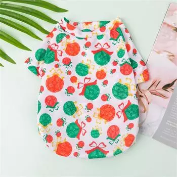 Рождественская одежда для собак Хлопковая одежда для домашних животных Толстовки для маленьких собак, кошек, жилет, рубашка, костюм для щенка, чихуахуа, йоркширский терьер XS