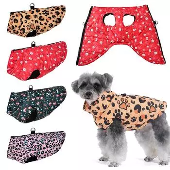 Рождественская одежда для собак, теплая зимняя водонепроницаемая одежда для домашних животных, зимняя куртка, ветрозащитный костюм для щенка, жилет для маленьких, средних и больших собак, одежда для французского бульдога S зелёный