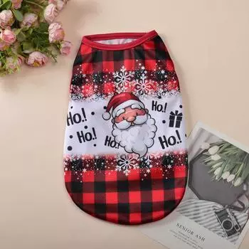 Рождественская одежда для собак, жилет, футболка для щенков, одежда для маленьких собак, кошек, новогодний костюм, принадлежности для французского бульдога чихуахуа XS