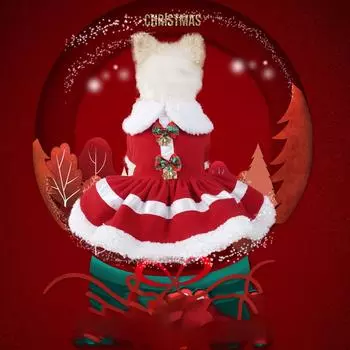 Рождественская одежда Флисовые платья для домашних животных Платья для тортов для собак Товары для рождественских вечеринок Одежда для маленьких домашних животных Одежда для щенков S