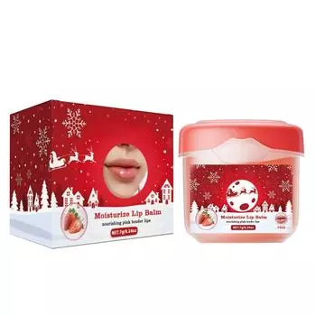 Рождественская осенне-зимняя помада для губ, крем для губ, улучшенный вазелин, защитное средство для кожи, дорожный размер 7 г One Size красный