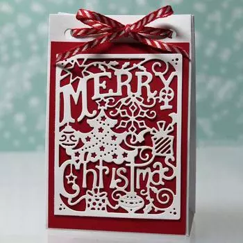 Рождественская открытка Металлические штампы для резки Трафарет для скрапбукинга Тиснение бумаги Ремесло Die