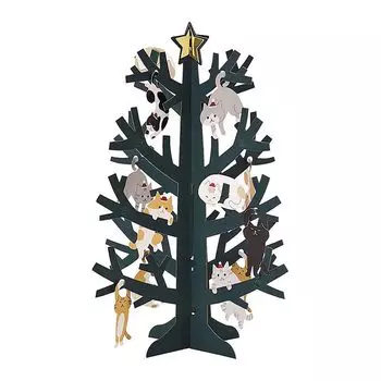 Рождественская открытка Sanrio Cat Tree Поздравительная открытка JX 438499 86-4 зелёный