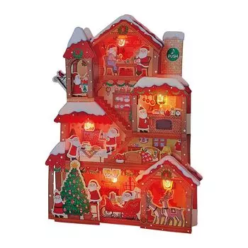 Рождественская открытка Sanrio Light Melody Card House Message Card Поздравительная открытка 442135 & JXPM36-4 Санты