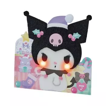 Рождественская открытка Sanrio Light Melody Card Куроми Пушистая открытка с сообщением Поздравительная открытка 109975 & JXPM30-4 чёрный