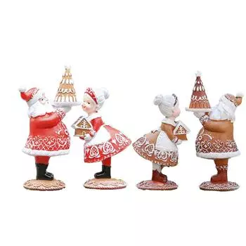 Рождественская пара дарит подарки, украшения из смолы One Size