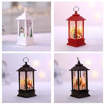 Рождественская переносная масляная лампа, рождественские светодиодные ночные светильники на батарейках, подвесные фонари для помещений и улицы, праздничное украшение для вечеринки Other