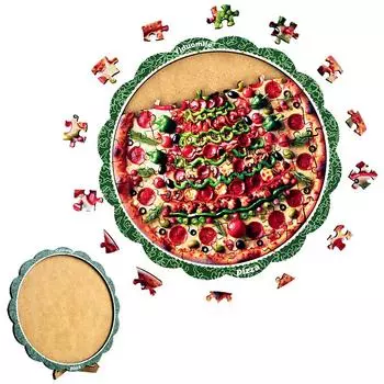 Рождественская пицца деревянная головоломка взрослая версия детская развивающая игрушка мультфильм животное декомпрессия чупа-чупс бойфренд и девушка