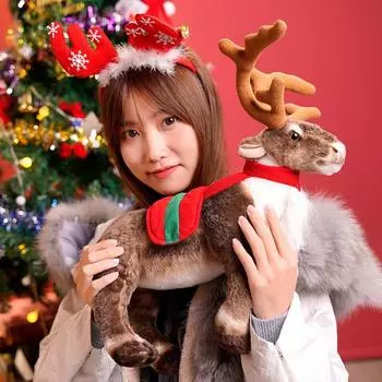 Рождественская плюшевая игрушка олень мягкая кукла фигурка для детей праздник S