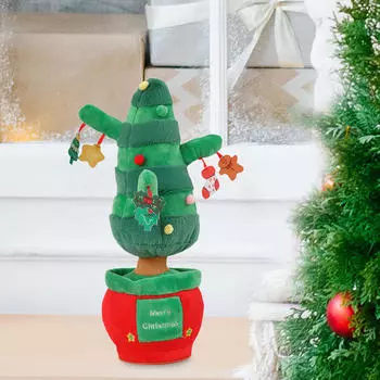 Рождественская плюшевая игрушка, танцующая, украшение стола, музыкальная, говорящая, мягкая игрушка Snowman