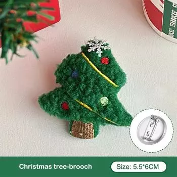 Рождественская плюшевая кукла Брошь Рождественская елка Санта Клаус Снеговик Носки Сумка для булавки Пальто Свитер Шарф Значок Булавки Аксессуары