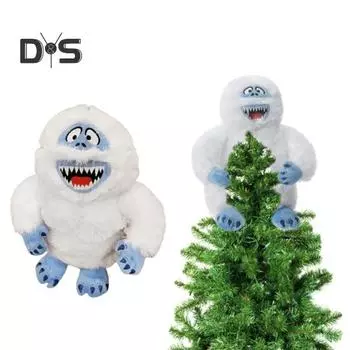 Рождественская плюшевая кукла-снеговик на елку, снеговик, плюшевая игрушка-обнимашка, украшение на елку, мягкое праздничное украшение для дома и улицы белый