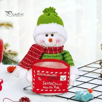 Рождественская плюшевая кукла-снеговик Санта-Клаус с маленьким мешочком, многоцелевое украшение рождественского стола для домашней праздничной вечеринки Santa Claus