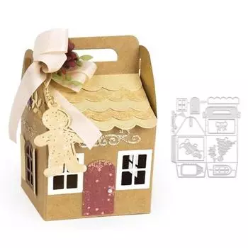 Рождественская подарочная коробка, металлический трафарет, тиснение, штампы для Diy, скрапбукинг, тиснение бумажных карт, ремесленный декор